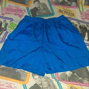 90s Nike Nylon Blue Running Shorts Vintage Swoosh Fitness Workout